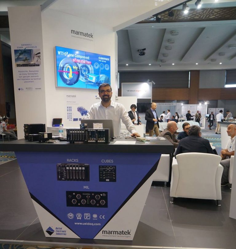16-17 Ekim 2018 ATS Testing Show fuarındaki Marmatek standından bir kare