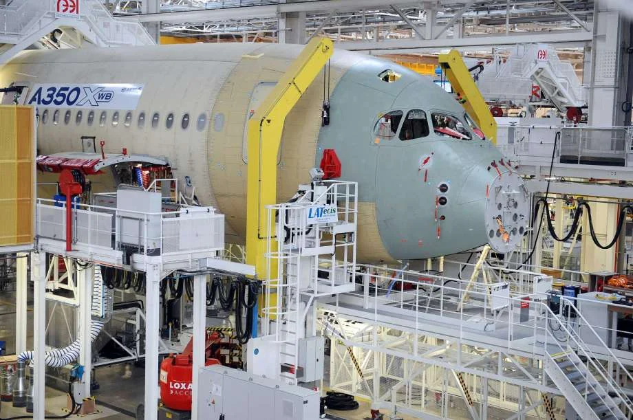 Ölçüm geri beslemeli Airbus A350 XWB montajı | Marmatek Ölçüm geri beslemeli Airbus A350 XWB montajı
