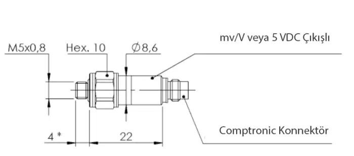 PHT860 Ultra Minyatür Basınç Sensörü - Görsel 4