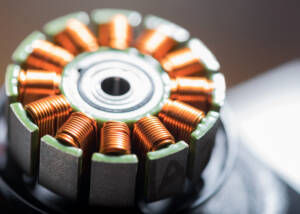 Motor rotoru yakın çekim